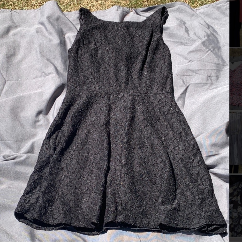 Sparkly black mini dress